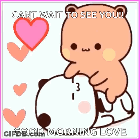 Teddy Bear Hugging Teddy Bear Saying Can't Wait To See You GIF