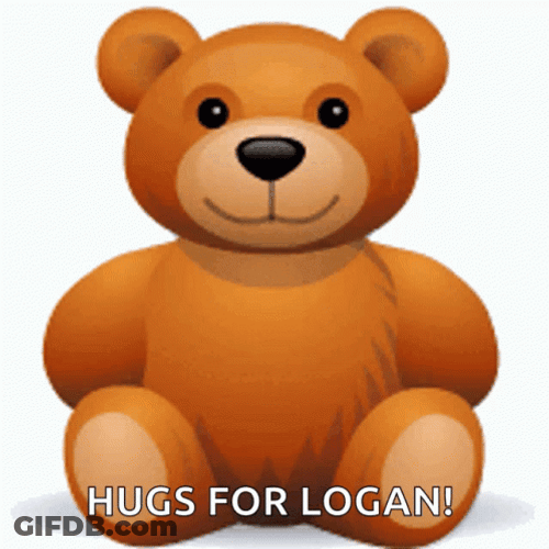 Teddy Bear Hugs For Logan GIF