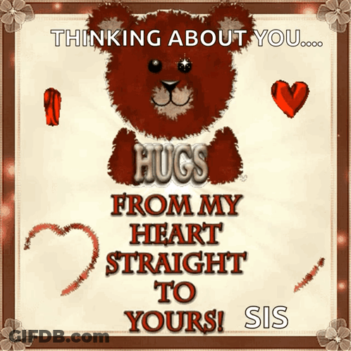 Teddy Bear Hugs From My Heart GIF