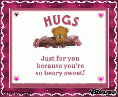 Teddy Bear Hugs Just For You Beary Sweet GIF