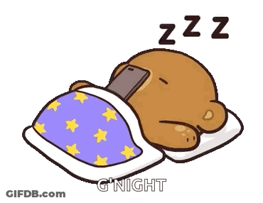 Teddy Bear In Bed With Phone On Head GIF