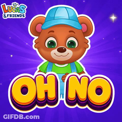 Teddy Bear In Overalls And Blue Hat Oh No GIF