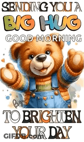 Teddy Bear In Overalls And Sweater Giving Thumbs Up GIF