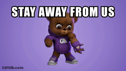 Teddy Bear In Purple Hoodie GIF
