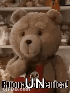 Teddy Bear In Red Apron GIF