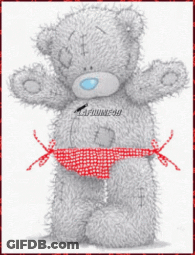 Teddy Bear In Red Bikini Lafiune49 GIF