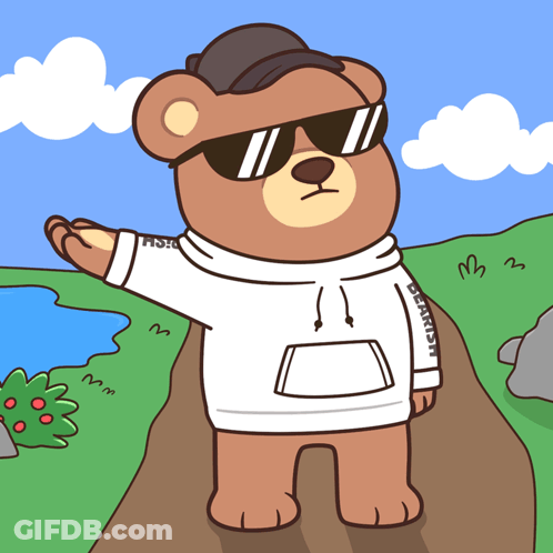 Teddy Bear In Sunglasses And I Love You Hoodie GIF