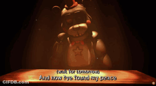 Teddy Bear In Top Hat And Bow Tie Says Wait For Tomorrow And Now Ive Found My Peace GIF
