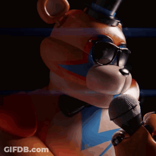 Teddy Bear In Top Hat And Sunglasses GIF