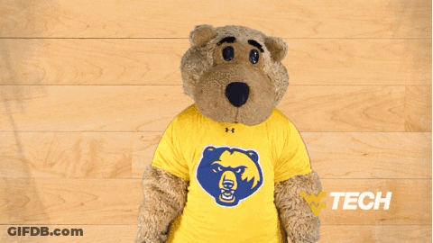 Teddy Bear In Yellow Shirt With Bear Head GIF