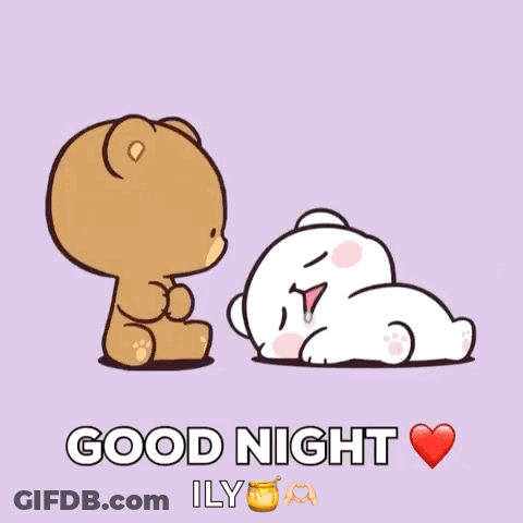 Teddy Bear Kissing Another Good Night GIF