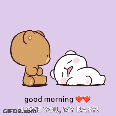 Teddy Bear Kissing White Teddy Bear On Cheek GIF