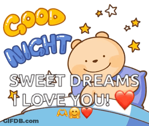 Teddy Bear Laying In Bed Good Night GIF