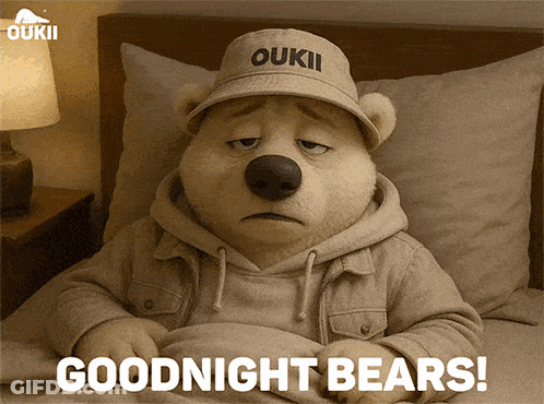 Teddy Bear Laying In Bed Saying Goodnight Bears GIF