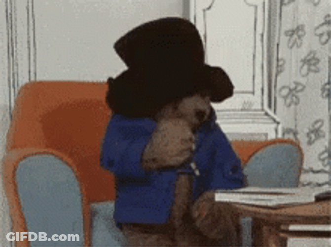 Teddy Bear On Couch Im Done GIF