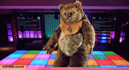 Teddy Bear On Dance Floor GIF