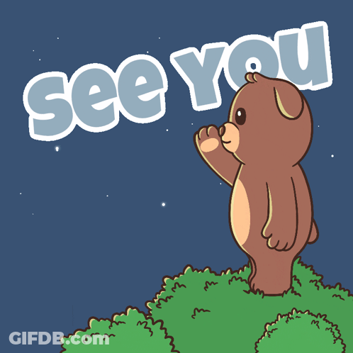Teddy Bear On Hill With See You GIF
