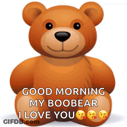 Teddy Bear Peeking Out With Good Morning GIF