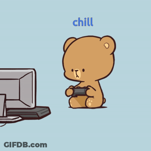 Teddy Bear Playing Video Game GIF