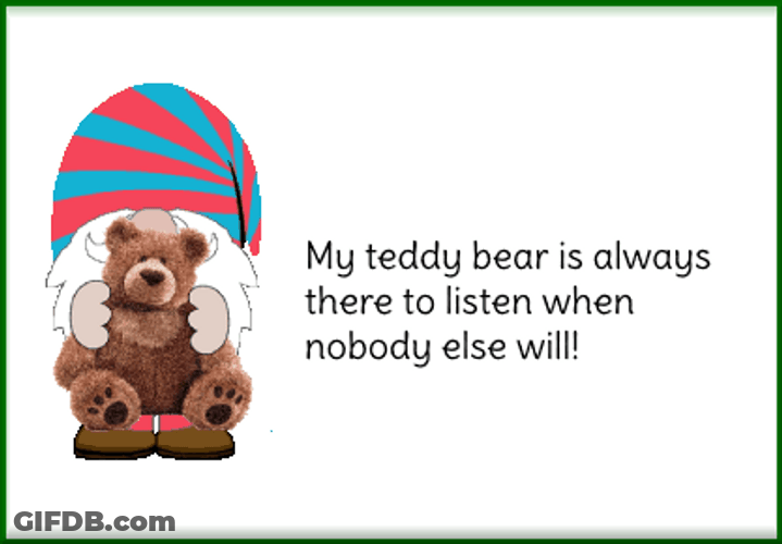 Teddy Bear Quotes Sticker GIF