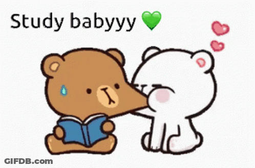 Teddy Bear Reading Book While Being Kissed GIF