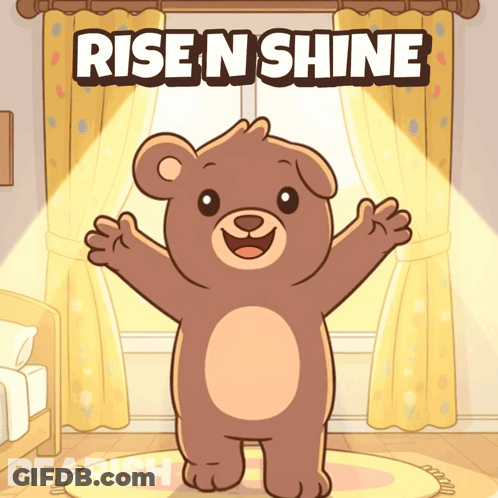 Teddy Bear Rise N Shine GIF