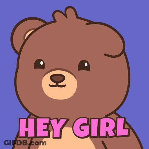 Teddy Bear Saying Hey Girl GIF