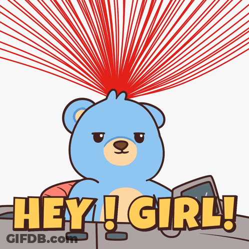 Teddy Bear Saying Hey Girl GIF