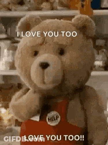 Teddy Bear Saying I Love You GIF