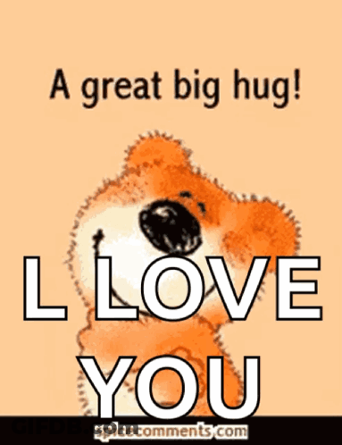 Teddy Bear Saying I Love You With Hearts GIF