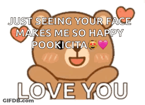 Teddy Bear Saying Just Seeing Your Face Makes Me So Happy GIF
