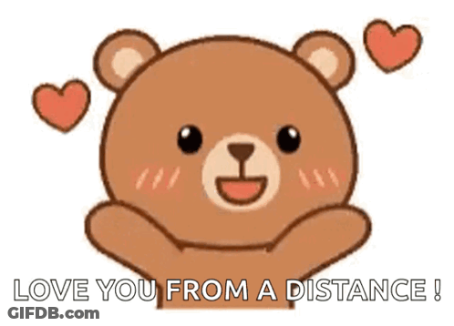 Teddy Bear Saying Love You From Distance GIF
