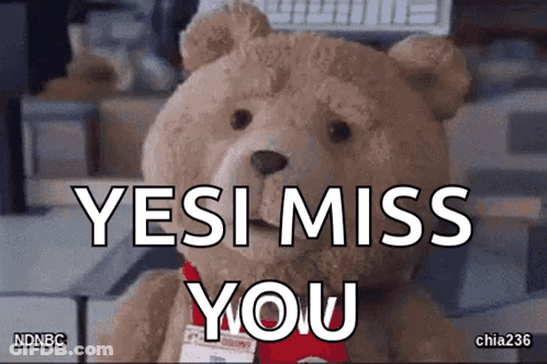 Teddy Bear Saying Miss You GIF
