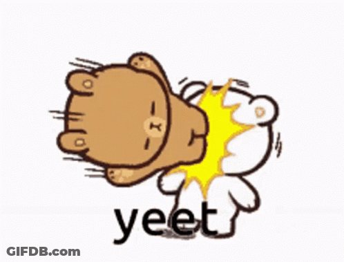Teddy Bear Saying Yeet GIF