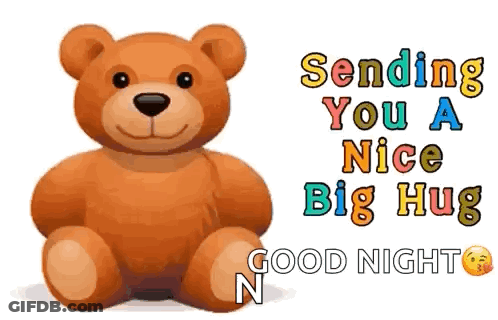 Teddy Bear Sending You A Nice Big Hug GIF