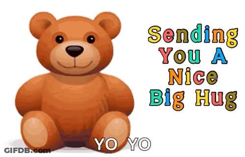 Teddy Bear Sending You A Nice Big Hug GIF