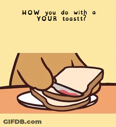 Teddy Bear Sitting At Table With Jam And Food GIF