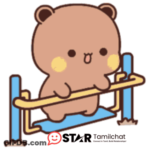 Teddy Bear Sitting On Bench Star Tamilchat GIF