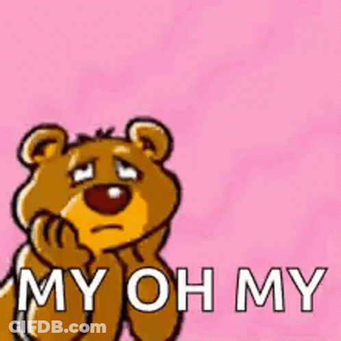 Teddy Bear Sitting Pink Background Miss You So My Oh My GIF