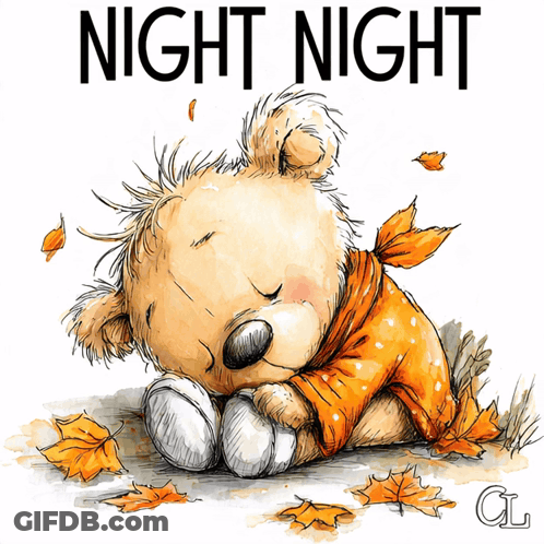 Teddy Bear Sleeping Night Night GIF