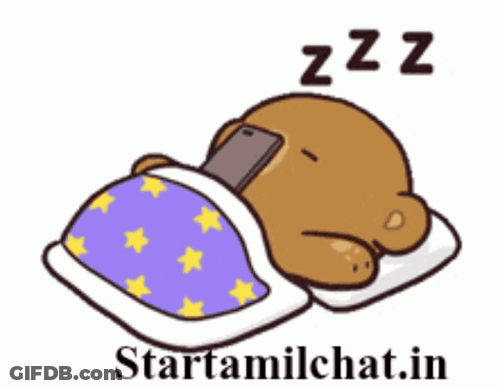 Teddy Bear Sleeping With Cell Phone GIF