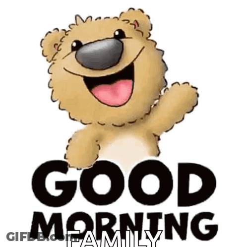Teddy Bear Smiling And Waving Good Morning GIF