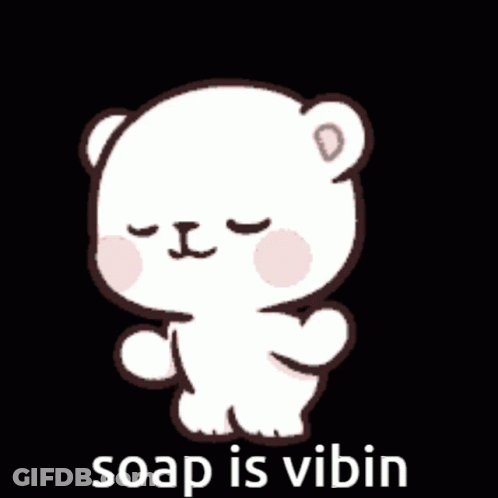 Teddy Bear Soap Is Vibin GIF
