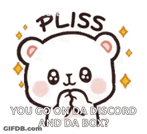 Teddy Bear Sticker Pliss You Go On Discord GIF