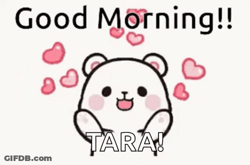 Teddy Bear Surrounded By Hearts Good Morning Tara GIF
