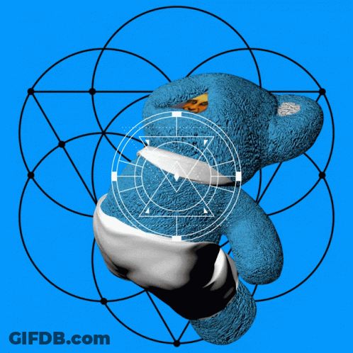 Teddy Bear Surrounded By Target With Circle GIF