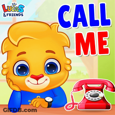 Teddy Bear Talking On Red Telephone Lucas And Friends Ad GIF