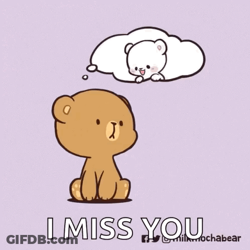 Teddy Bear Thinking I Miss You GIF