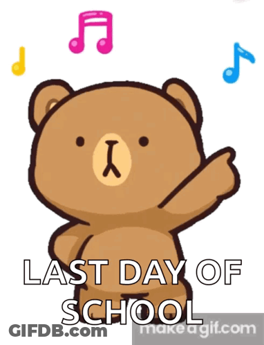 Teddy Bear Waving Last Day Of School GIF