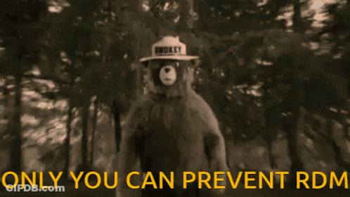 Teddy Bear Wearing Smokey Hat GIF